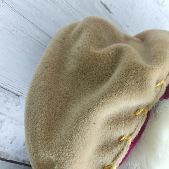 Vintage Kmart Trim A Home Plush Bear 15" Christmas Decoration Wood Base No Tag - Picture 13 of 13